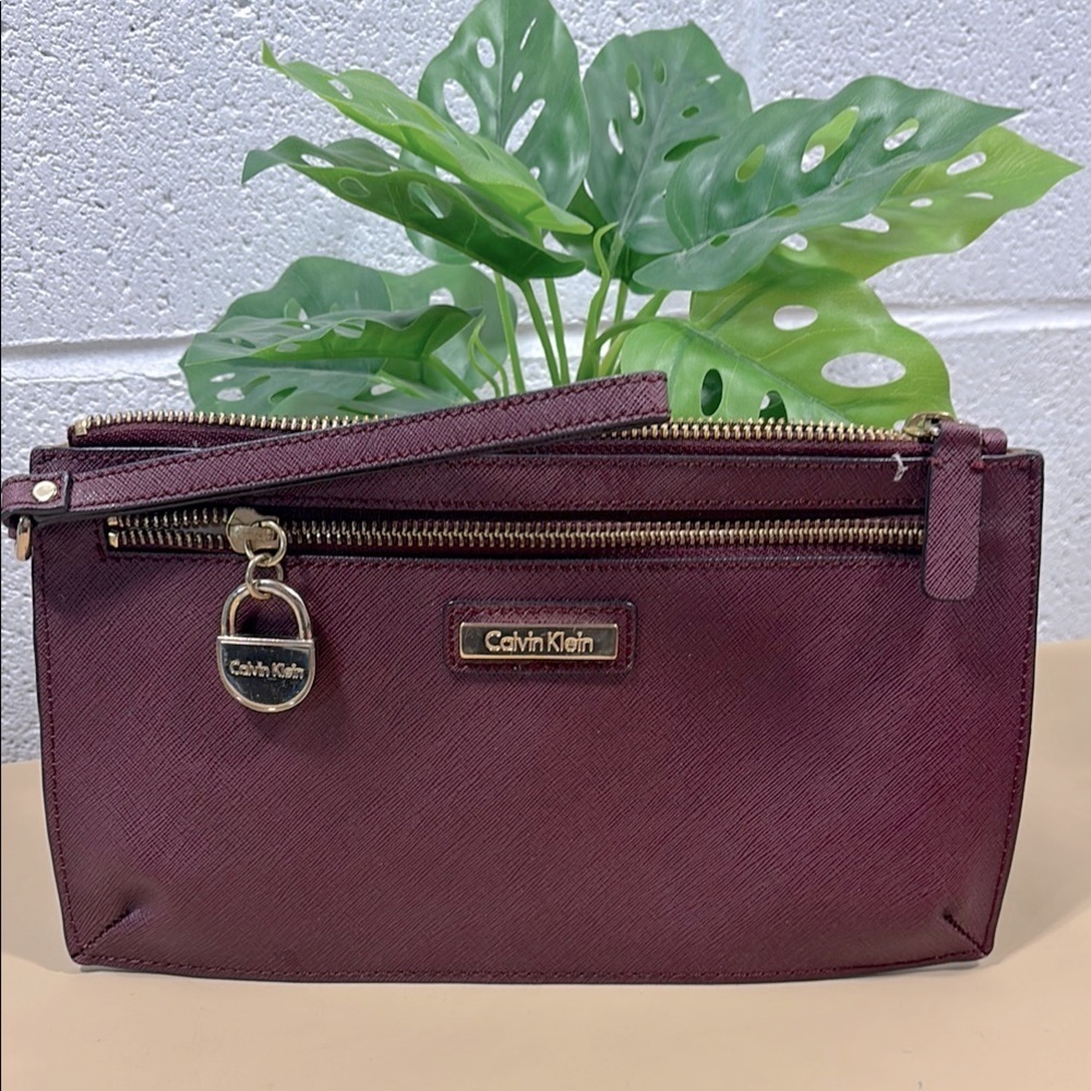 Calvin Klein Burgundy Clutch Bag​​​